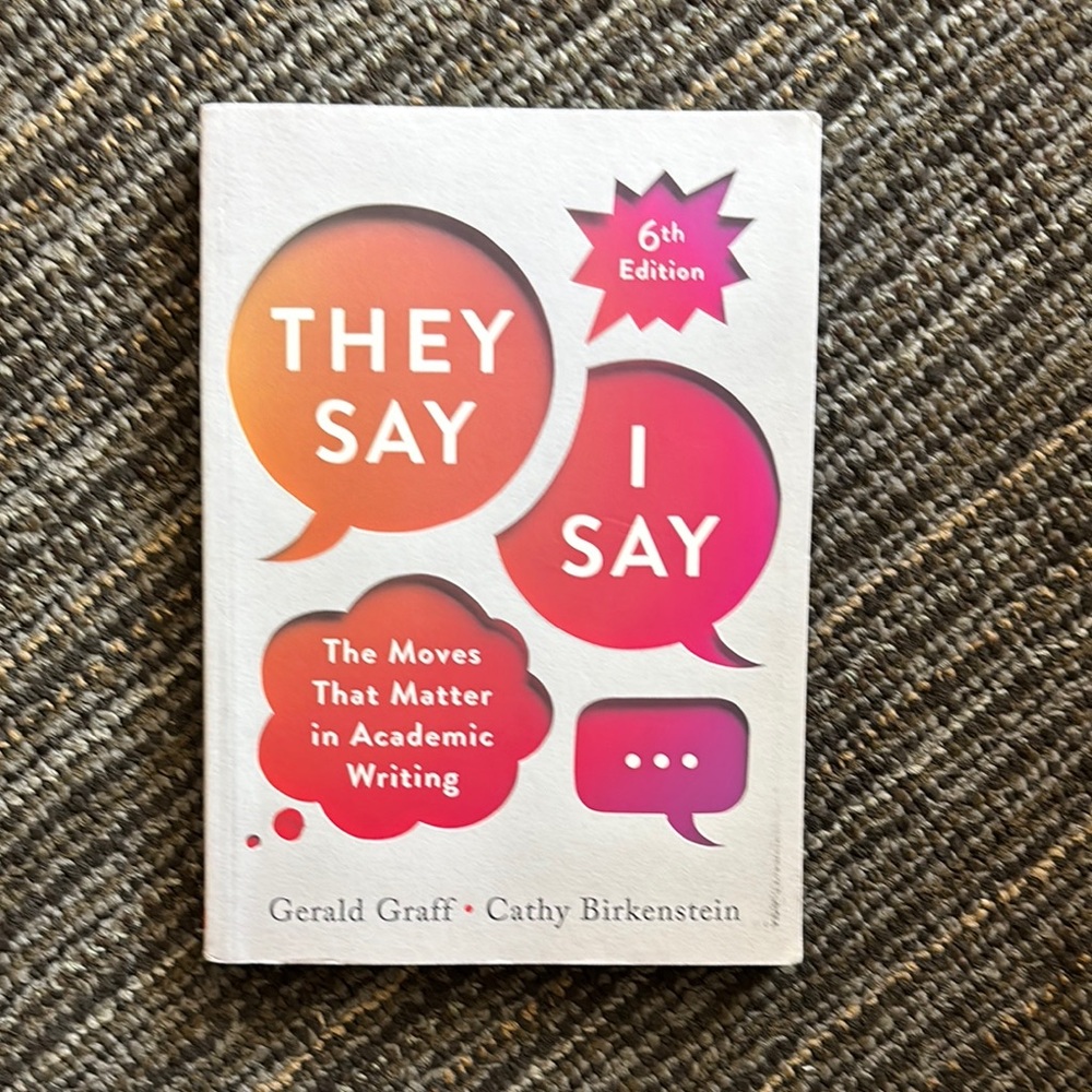 They Say I Say 6th Edition Book